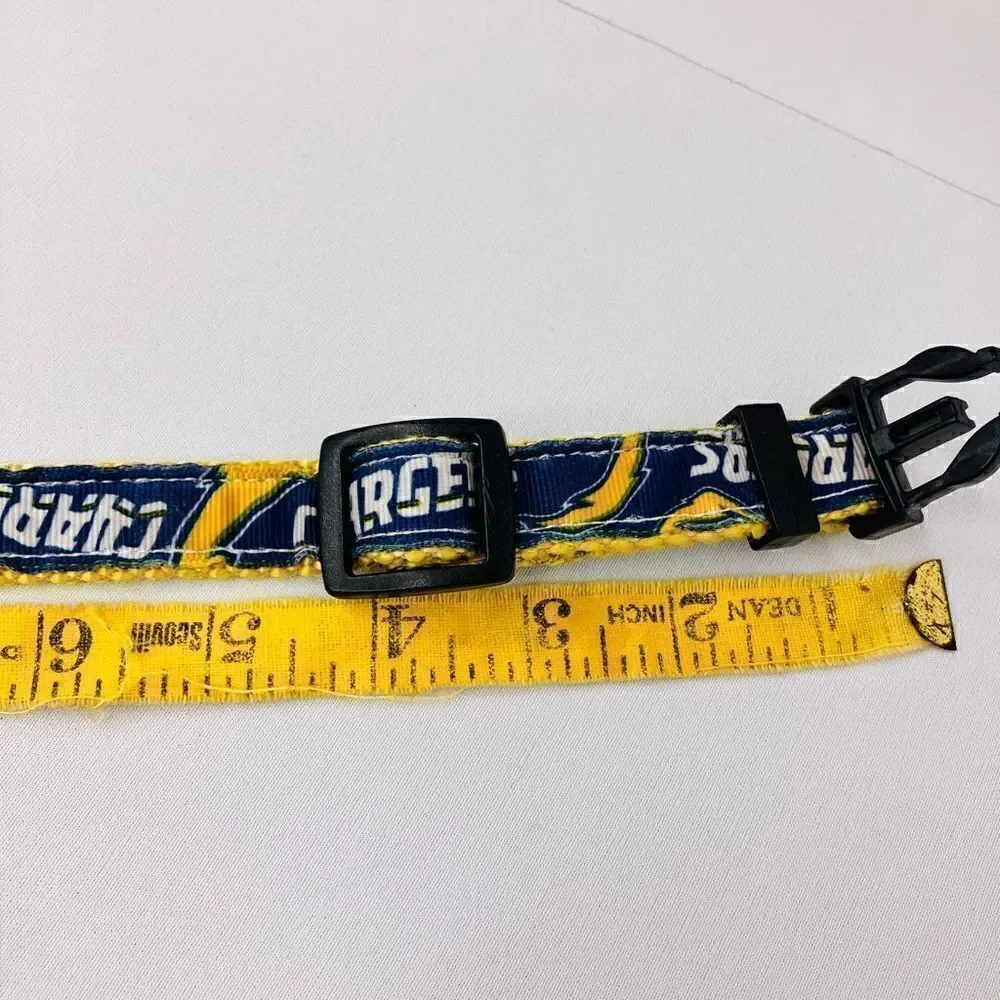 LA Chargers Dog Collar In Blue & Yellow